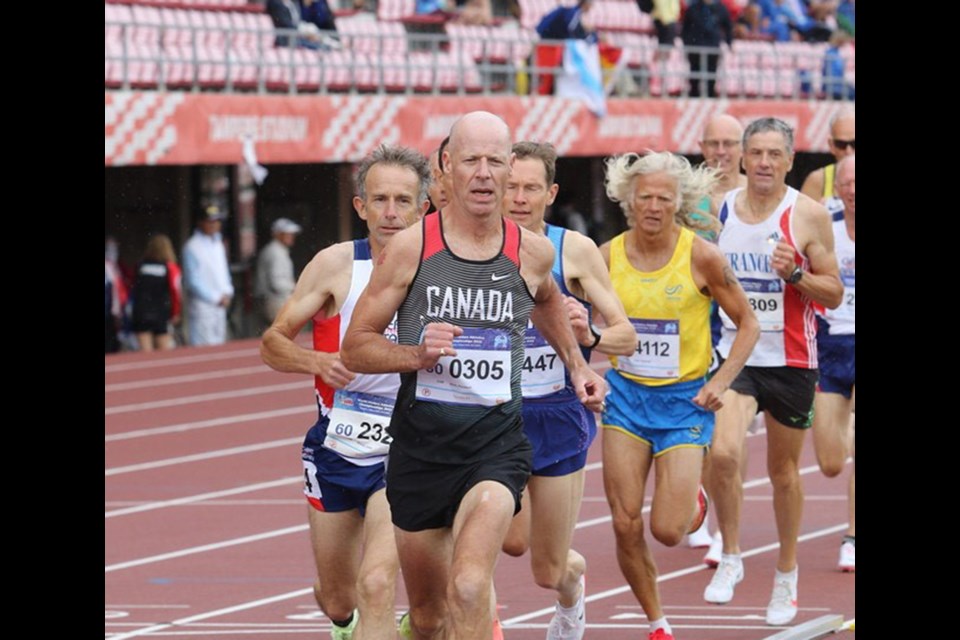 Tsawwassen's Mark Pinckard won a pair of medals at the World Masters Athletics Championships in Finland. 