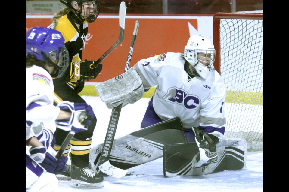 North Delta's Rebecca Noble started in goal for every game en route to Team B.C. winning gold at the Canada Winter Games in Prince Edward Island. 