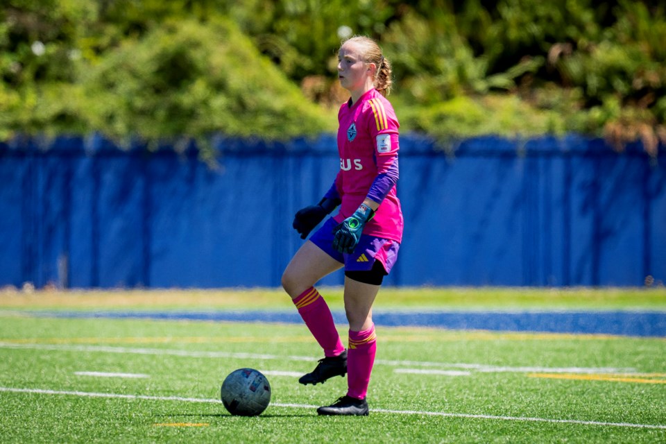 Vancouver Whitecaps FC Girls Elite Program goalie Sidney Venier from Ladner.