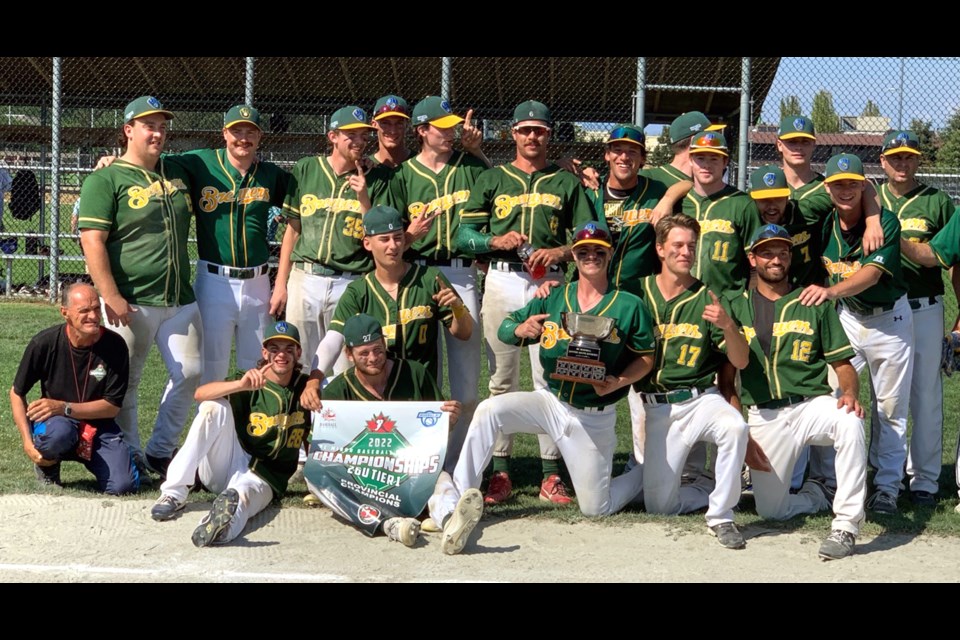 South Delta Brewers rallied to repeat as B.C. Minor Baseball provincial junior men's champions with a 6-5 win over White Rock last Sunday at Winskill Park. 