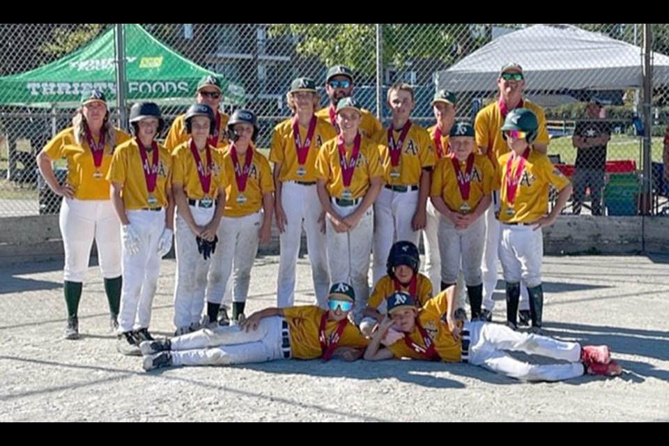 Tsawwassen A's capped a terrific summer season with a silver medal as hosts of B.C. Minor Baseball's 13U West Provincial Championships