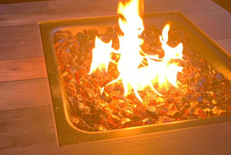natural gas fire pit in delta