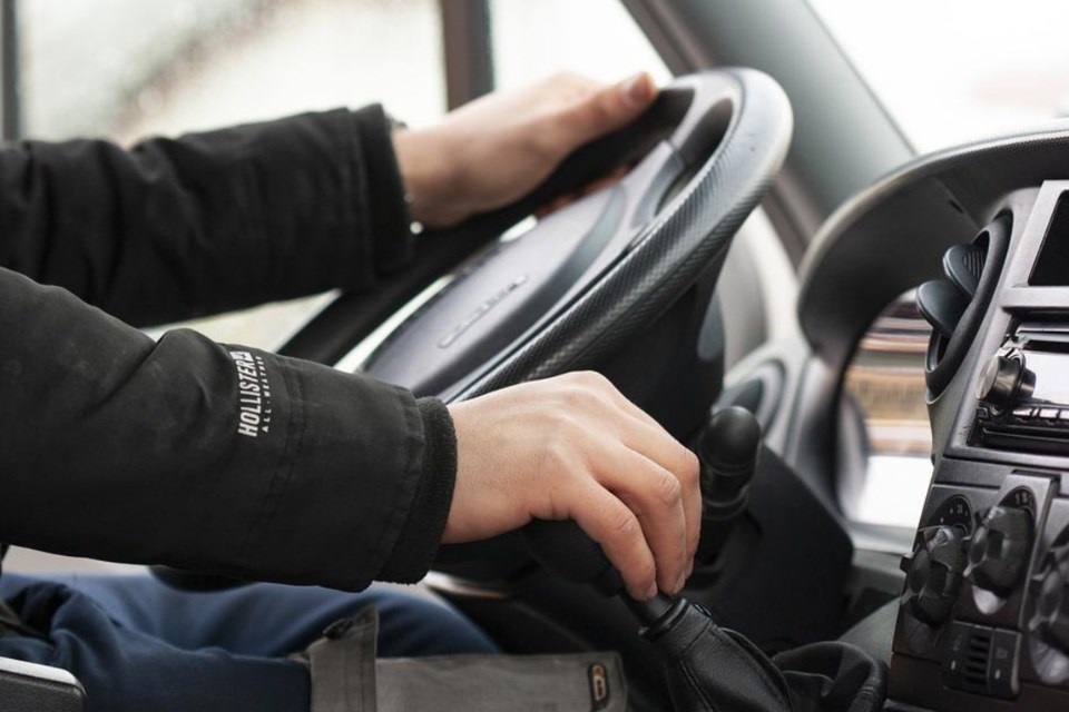 Driving a vehicle in Delta, BC