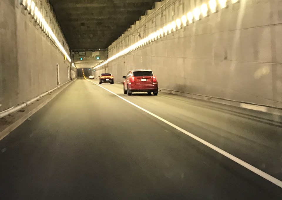 george massey tunnel interior photo