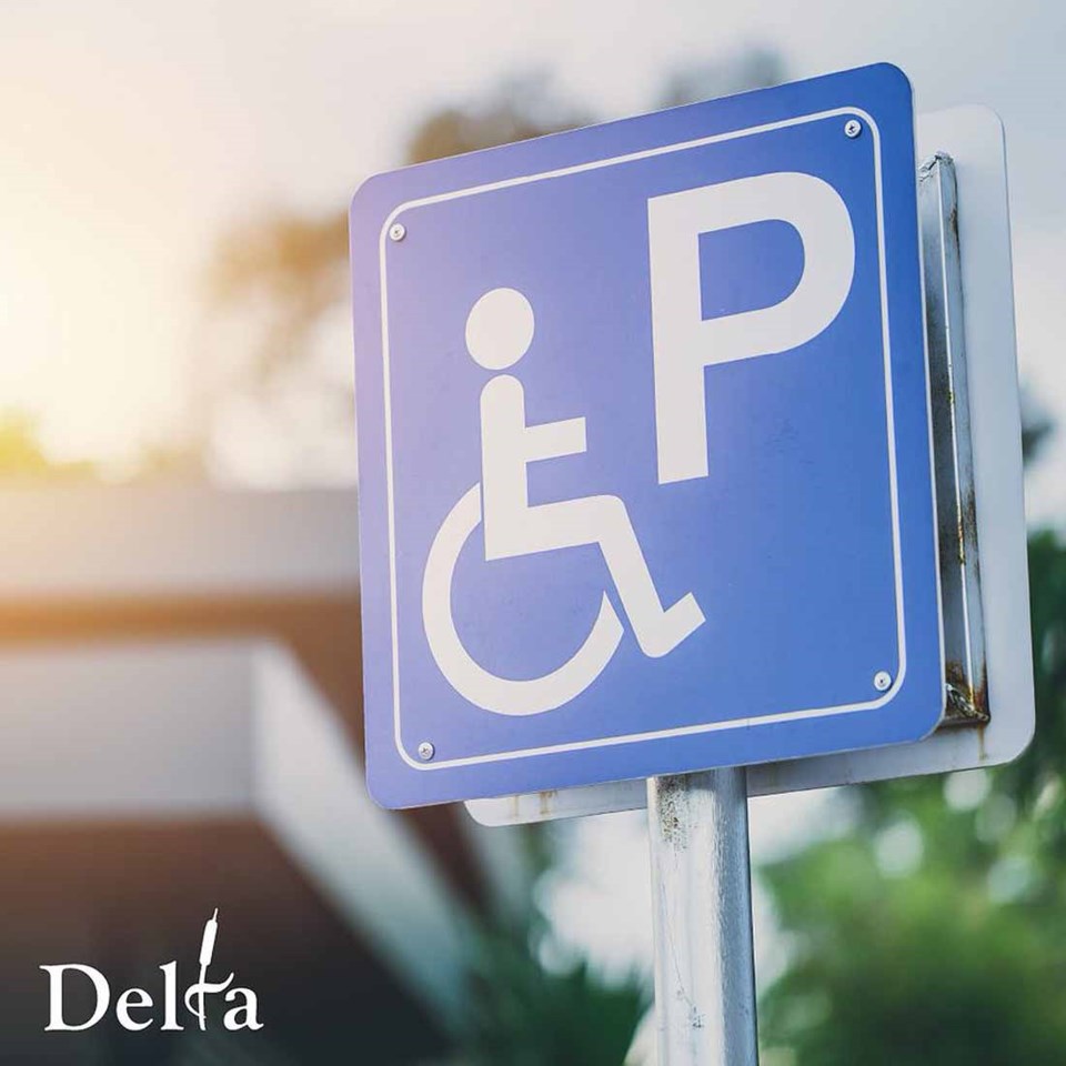 handicap parking spot in delta