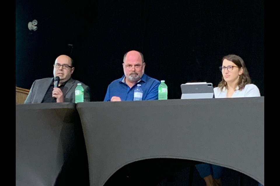 Acting Director of Public Works Bill Goulding was joined by Acting Mayor Andrew Wannan and Recreation Director Kari Kluke on a panel to talk about the arena and answer questions from those in attendance