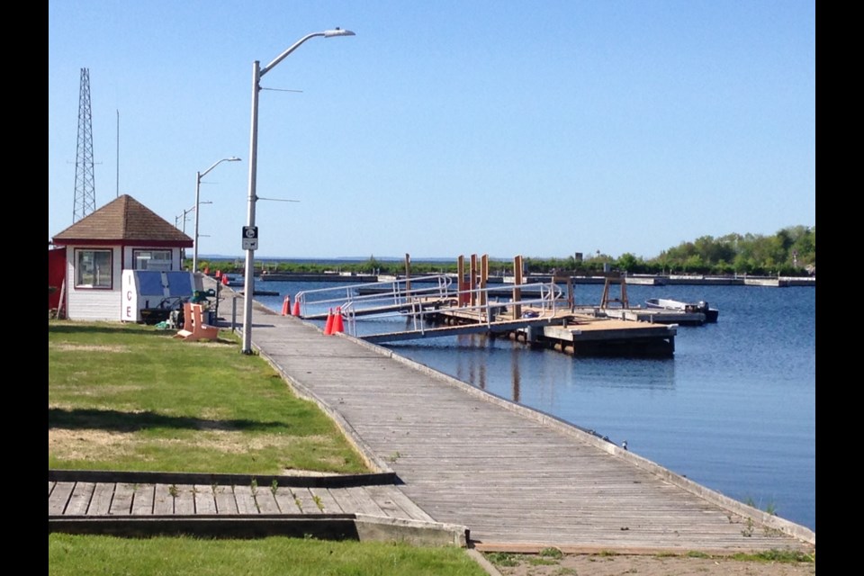 Starting Thursday boats will be allowed in to the Blind River marina with some limited operations starting up. Photo by Kris Svela for ElliotLakeToday