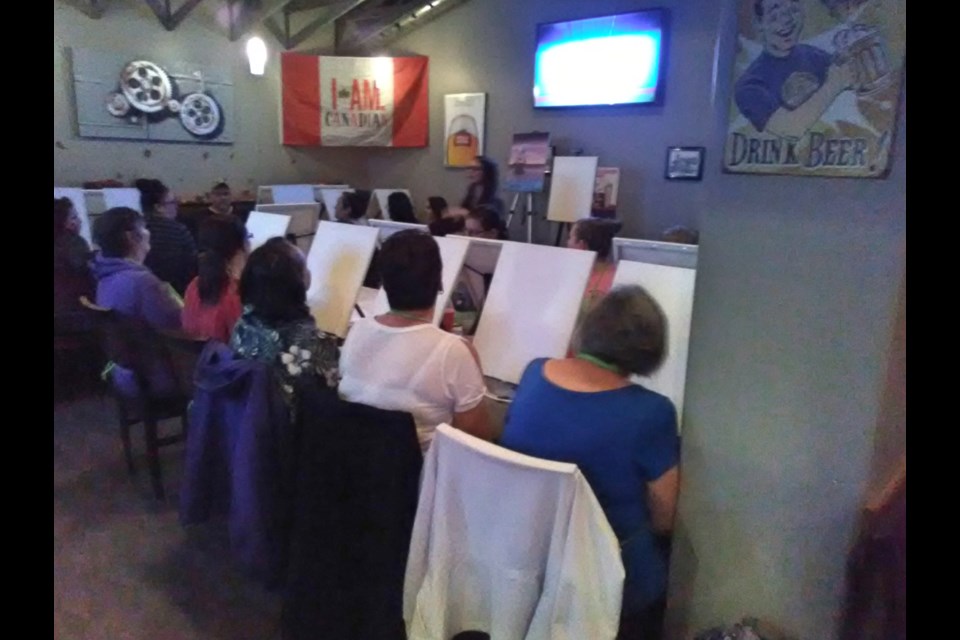Locals learn painting skills to help raise money for SAD.
Anthony Farenzena for Elliot Lake Today