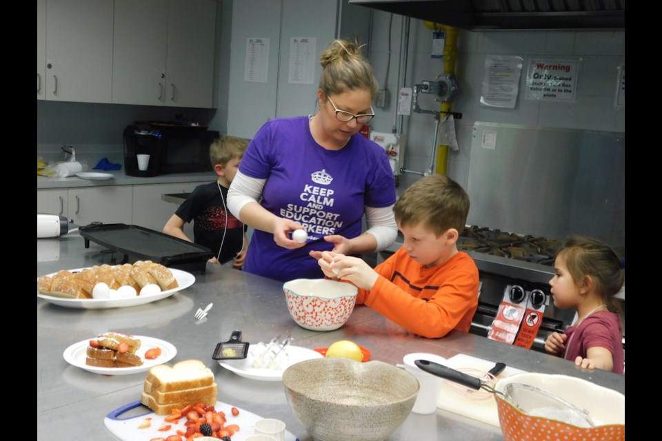 Students at Our Lady of Lourdes participate in Embracing the Arts activities on Thursday, Feb. 6, 2020. Kris Svela for ElliotLakeToday