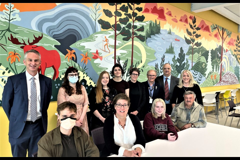 A mural created by students at Cambrian College is on permanent display at Lo-Ellen Park Secondary School in Sudbury