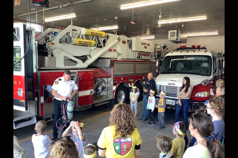 Kindergarten students from École catholique Georges Vanier paid the Elliot Lake Fire Department a visit
