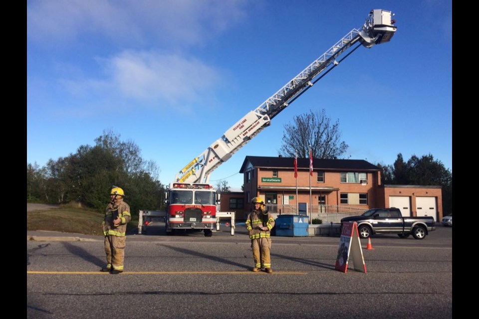 Annual boot drive held by the Elliot Lake Professional Firefighters' Association in support of muscular dystrophy. Photo submitted by reader Gordon Lay.