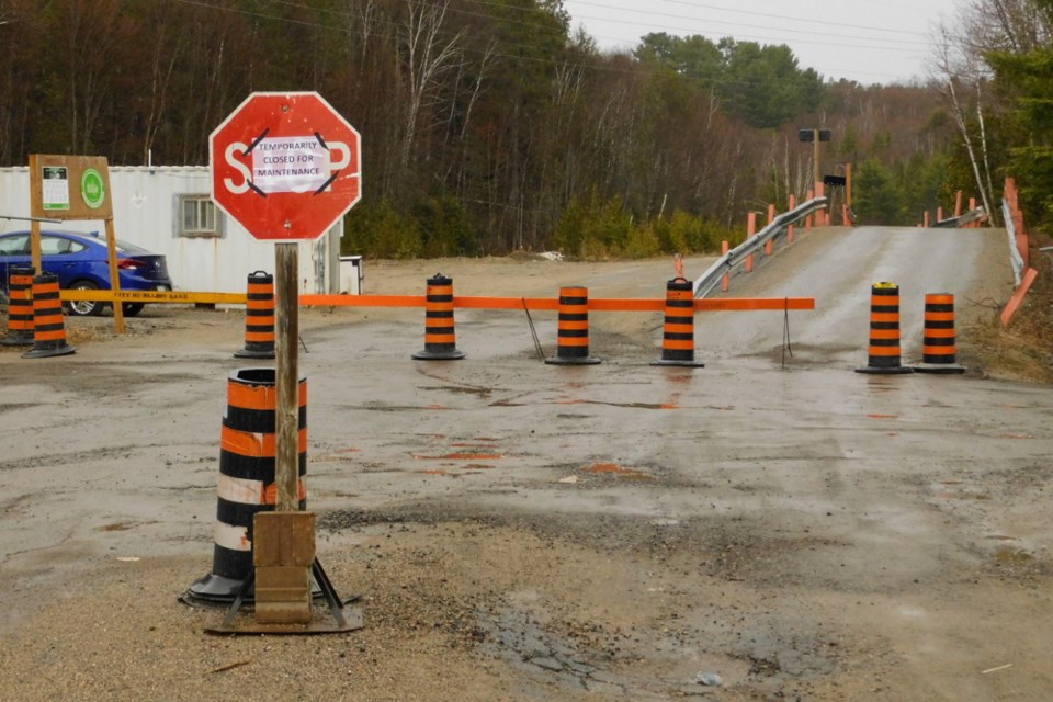 The City of Elliot Lake closed Scott Road public access to its Landfill on Thursday afternoon after flooding raised concerns for the safety of vehicles traversing the road.