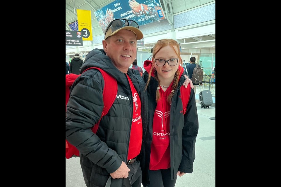 Maddie Mullin and her father Matt Mullin. 