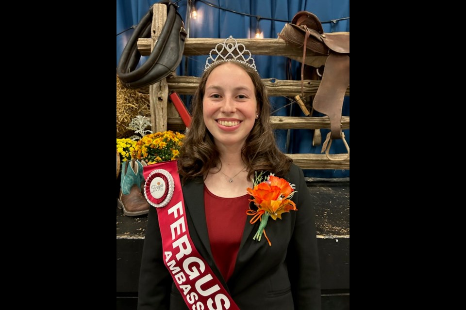 Mary Brander from Rockwood is the 2023/2024 Fergus Fall Fair Ambassador. 