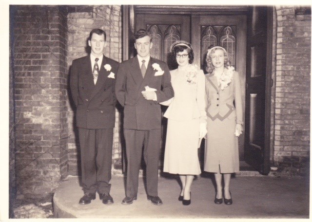 Ted and Jean Haines on their wedding day in 1953.