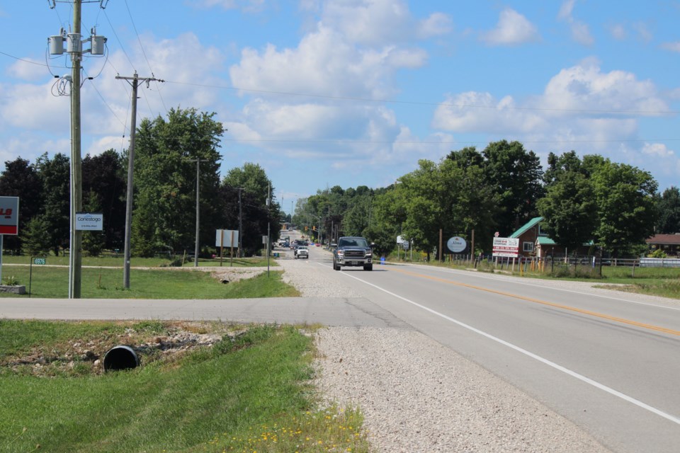 Wellington Road 7 leading into Alma is considered to be an alternate route for trucks to go around Fergus.