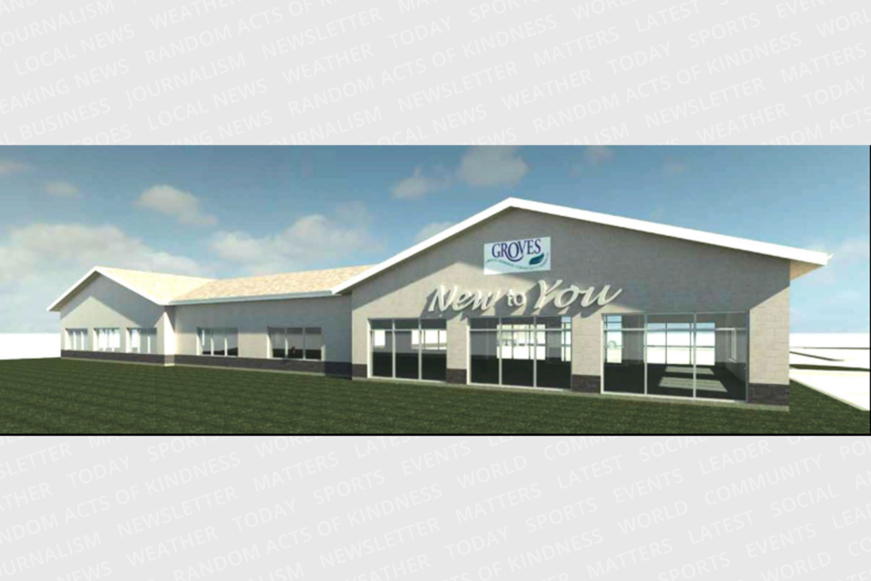 A rendering of the rebuilt New To You store in Fergus.