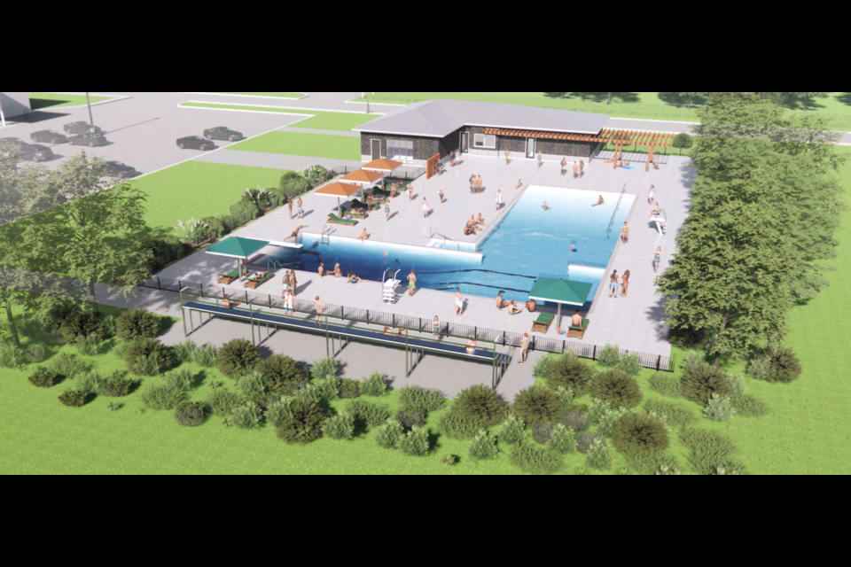 An updated rendering of the planned Mount Forest pool.