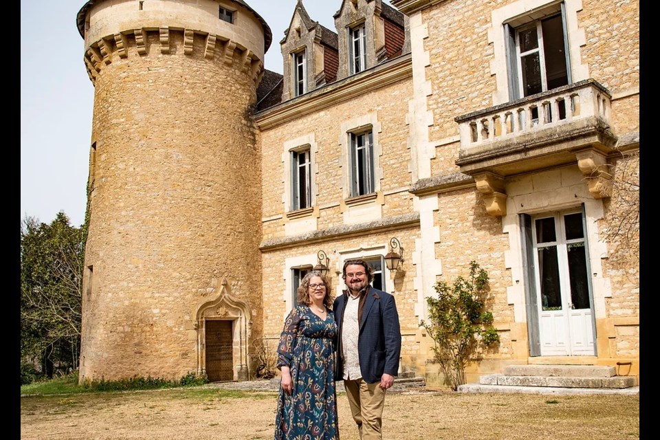 Sara and Stephen Cole moved from a four-bedroom home in Fergus to a chateau in southern France.