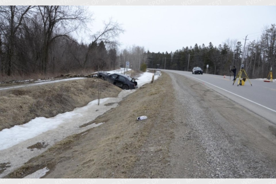A 43-year-old man was seriously injured while being pursued by OPP.
