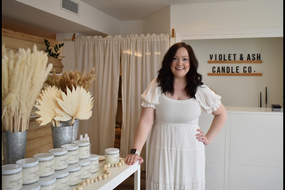 Jailena Williamson first started Violet & Ash Candle Co. as a home business but quickly outgrew the space.