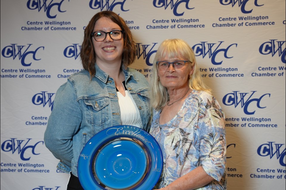Citizen of the year winner Kathy Bouma, right, with CWCC CEO Sally Litchfield.