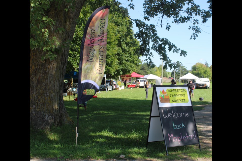 The Mapleton Farmers' Market runs monthly in Drayton.