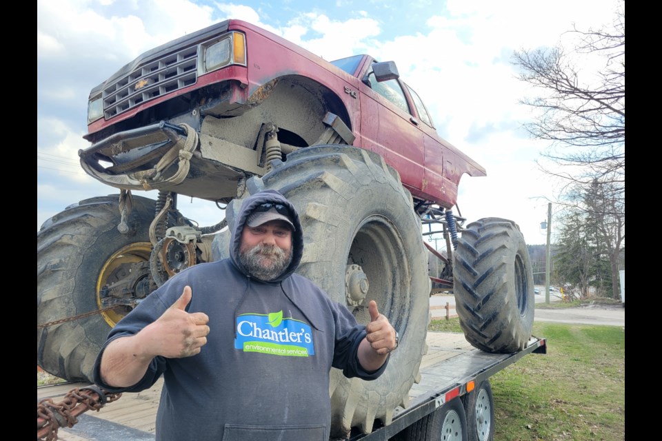 Tom Grundy bought the monster truck off a friend who moved to Saskatchewan. 