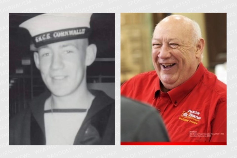 Jim Dixon served in the navy before returning to Fergus to help at the family business. Dixon would go on to become the owner and it would eventually become a Home Hardware.
