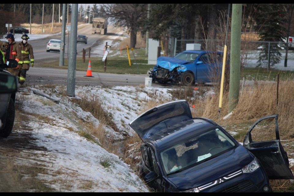 Wellington OPP were called to a two vehicle collision around 11:30 Tuesday morning. 