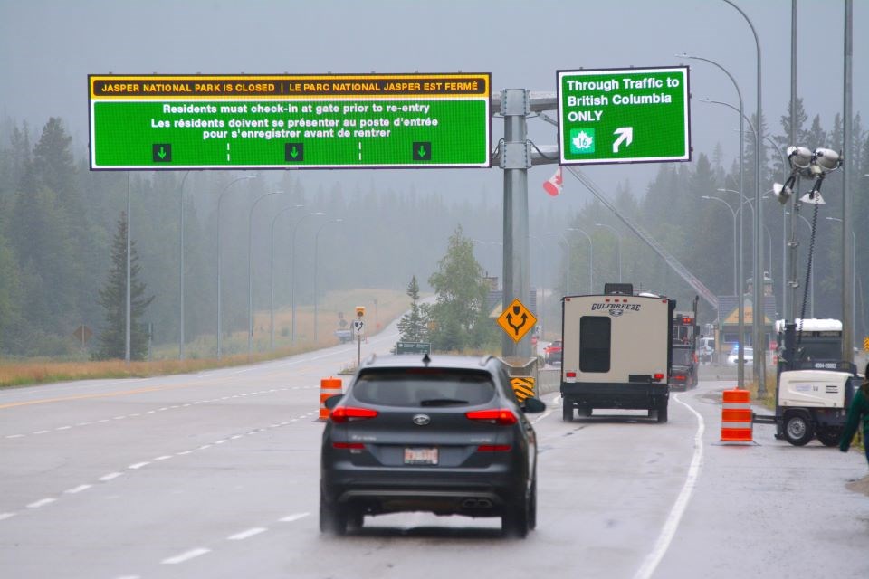 Commercial vehicles and all non-residents are able to use Highway 16 during daylight hours, but non-residents will be turned away if they attempt to enter the townsite.