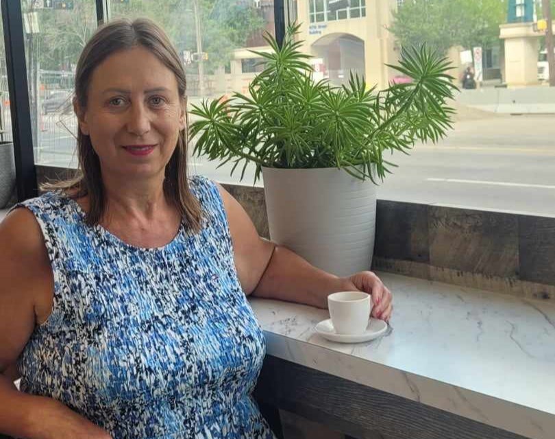Olena Sevastyanova, who came to Jasper two years ago, lost both her home and place of work in the wildfire.