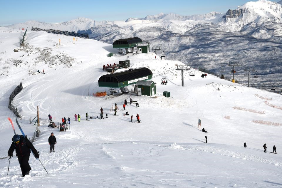 The top of the Canadian Rockies Express lift at Marmot Basin in Jasper National Park on Saturday, Jan. 18, 2025.