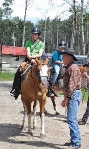 Students in the Career and Life Management (CALM) course, run primarily through GYPDS’s The Learning Connection, head out for a trail ride at Pyramid Riding Stables on July 10. Sarah Makowsky photo