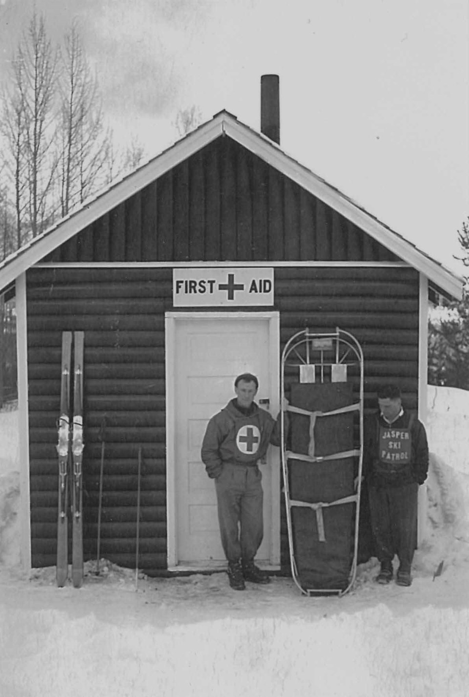 Toni Klettl and Tom McCready at Whistlers Mountain in 1955.