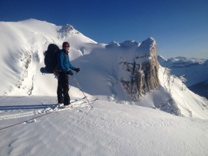 Matt on Mt Wilson ski touring