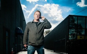 Jeff Schwarz, the Liquidator, outside his warehouse in Burnaby, BC