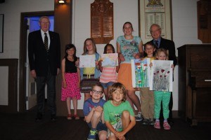 Winners of the poster contest at the Jasper Royal Canadian Legion. Photo - P. Clarke. 