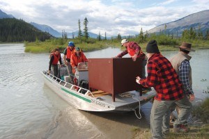 A Parks Canada trail crew restored the camping amenities on Athabasca Island, July 15._P. Clarke02