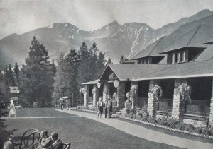 Royal tour of Jasper Park Lodge entrance 1939. Photo provided by Fairmont Jasper Park Lodge