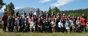 Delegates from Hakone, Japan and dignitaries from Jasper took an official photo during the Alberta/Japan Twinned Municipalities Association annual general meeting last week. Photo - P. Clarke. 