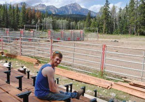 Dallas Klassen, chair of the rodeo association, is putting together the final touches before the rodeo begins Aug. 12 to 15. Photo - P. Clarke_P. Clarke01