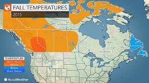 Fall temperatures in western Canada are expected to be above normal, according to Accuweather. Photo provided.