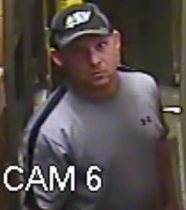 Jasper RCMP are asking for the help identifying this man who allegedly stole a significant amount of cash from Jasper Pizza Place on Aug. 19. Photo provided.