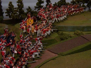 A depiction of a British attack during the American Revolution designed by Jasperite Z.O. Photo provided.