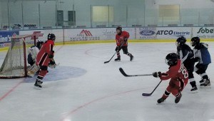 The Jasper Pee Wee Bears lost 8-7 to Wabasca Mustangs Oct. 31, but won 12–2 against the Slave Lake Thunder the following day. Photo provided by Peter Angebrandt.