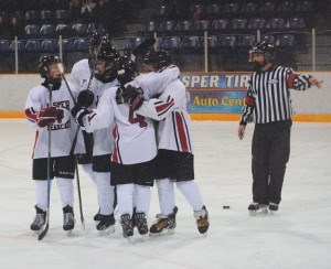 The Jasper Bearcats beat the Athabasca Hawks 8-1, Nov. 15. File photo - P. Clarke.