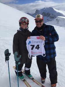 Alison Brown with her coach Nicholas Bazin at Sunshine Village Ski Resort Jan. 24. Photo provided.