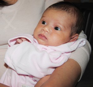 On Jan. 2, Xairia Ursua Victoria Keel became the first baby to be born from Jasper in 2016. Photo - P. Clarke.